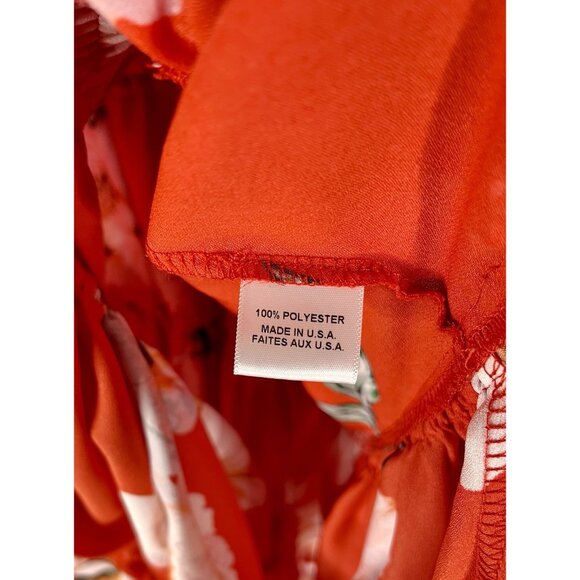 MISA LOS ANGELES Women's Red Floral Off Shoulder Darla Mini Dress Small - Picture 4 of 6